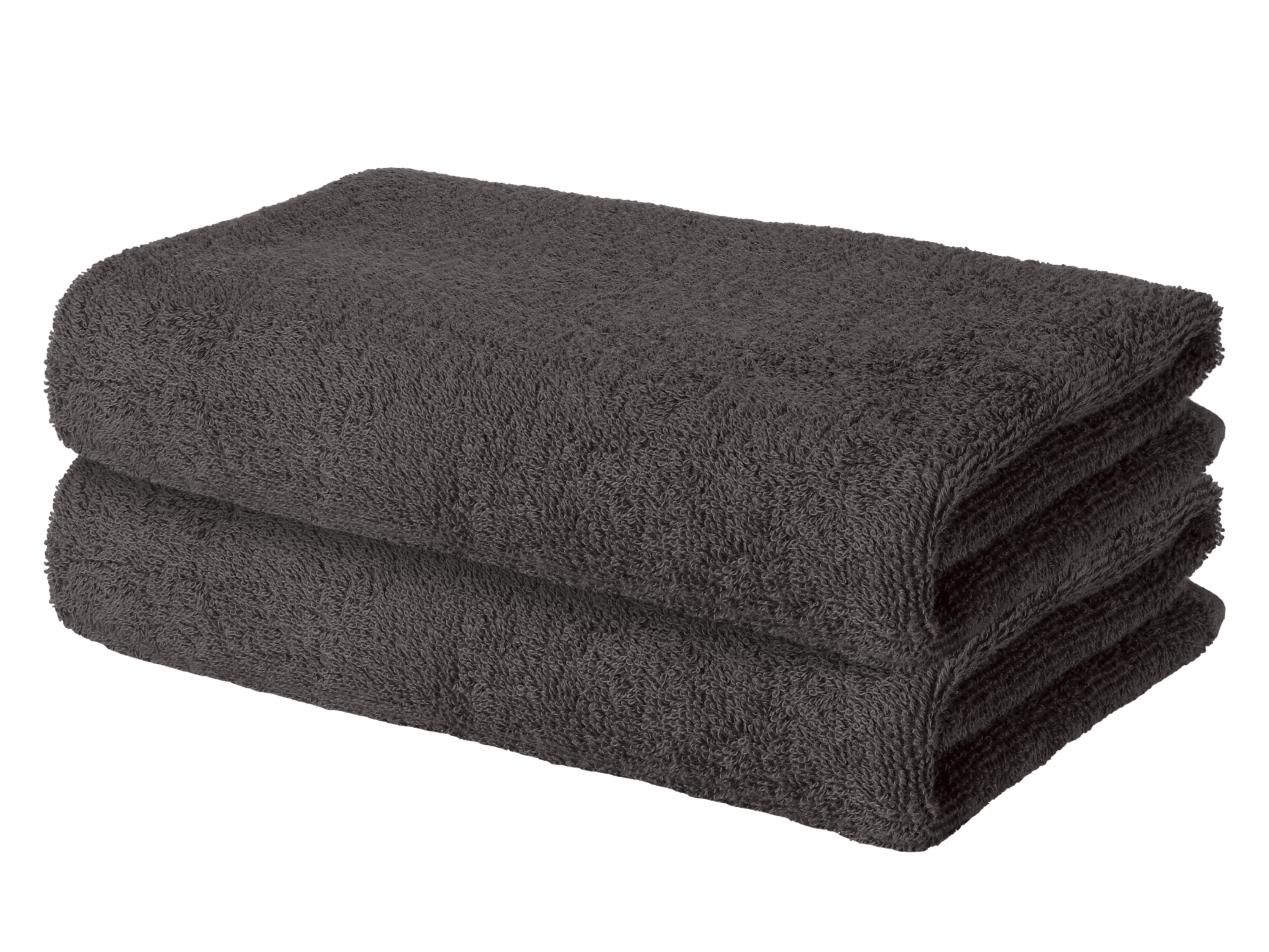 LIVARNO Set van 2 handdoeken 50 x 100 cm (Grijs)