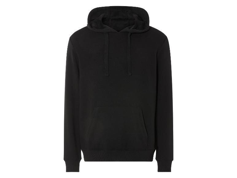 Zwart hoodie met capuchon en zak.