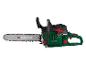 Parkside kettingzaag in groen en zwart met rode accenten