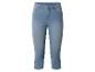 Lichtblauwe dames capri jeans met hoge taille