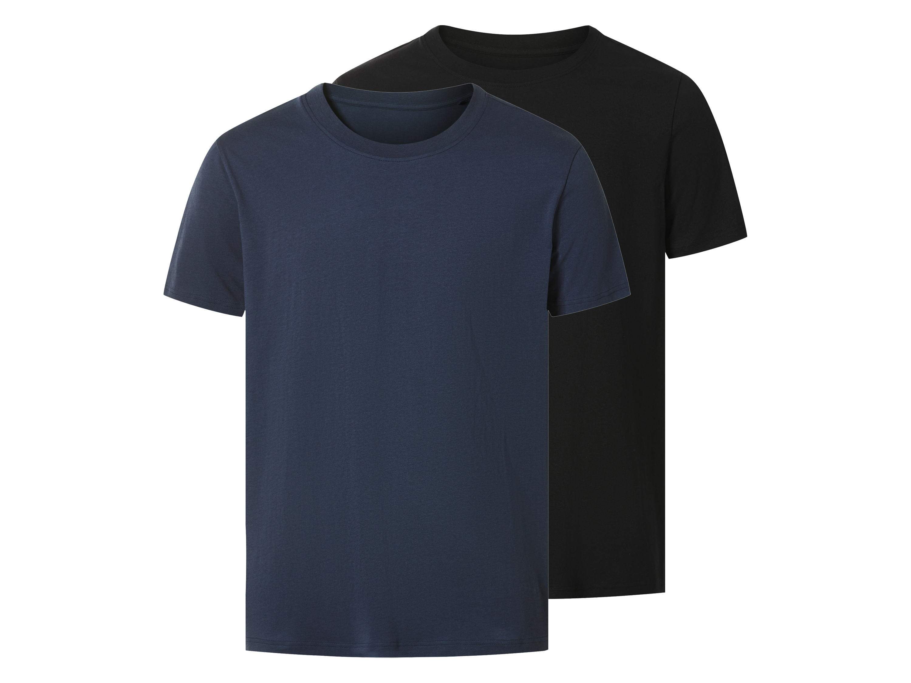 esmara Men Set van 2 heren T-shirts (Zwart/donkerblauw, XL)