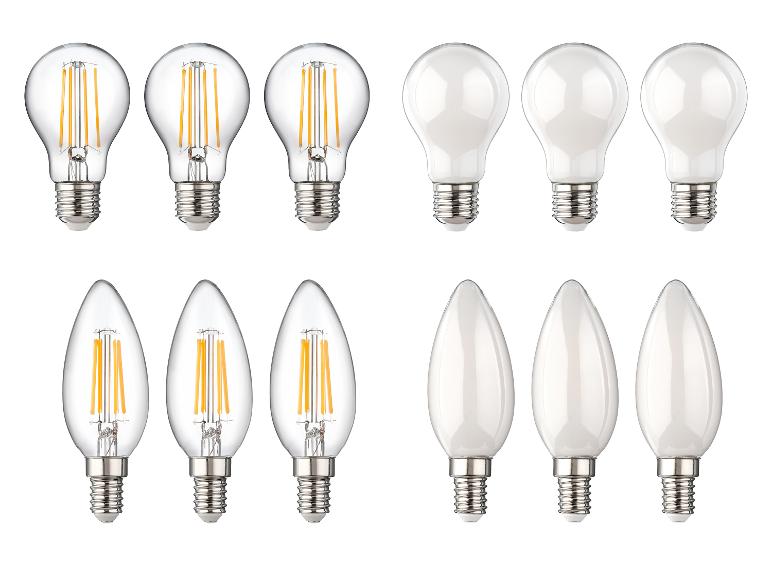 LED- en gloeilampen in verschillende vormen en maten.