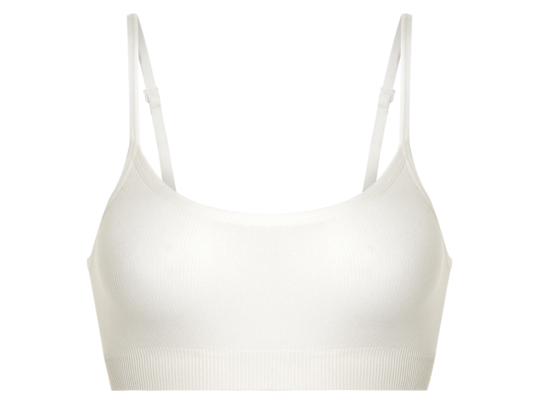 Witte bh met dunne bandjes.