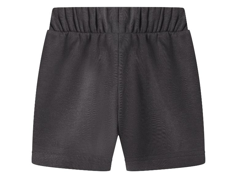 Donkergrijze jersey shorts met elastische tailleband.
