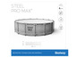 Bestway Steel Pro MAX zwembad, 4,88 meter diameter, grijs stenen motief.