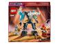 Lego Ninjago set met een Mech, twee minifiguren en zwaarden.