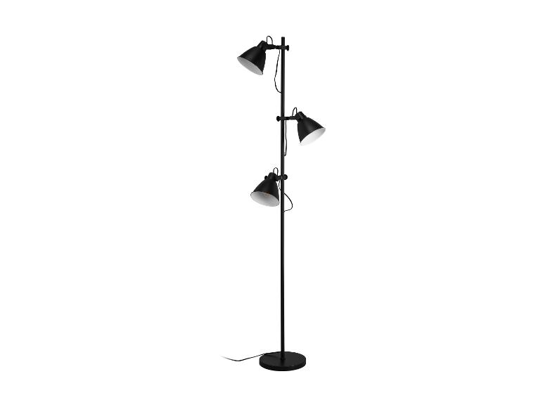 Zwarte vloerlamp met drie verstelbare spots