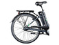 Een zwarte Zündapp e-bike met een achterwiel en een geïntegreerde accu.