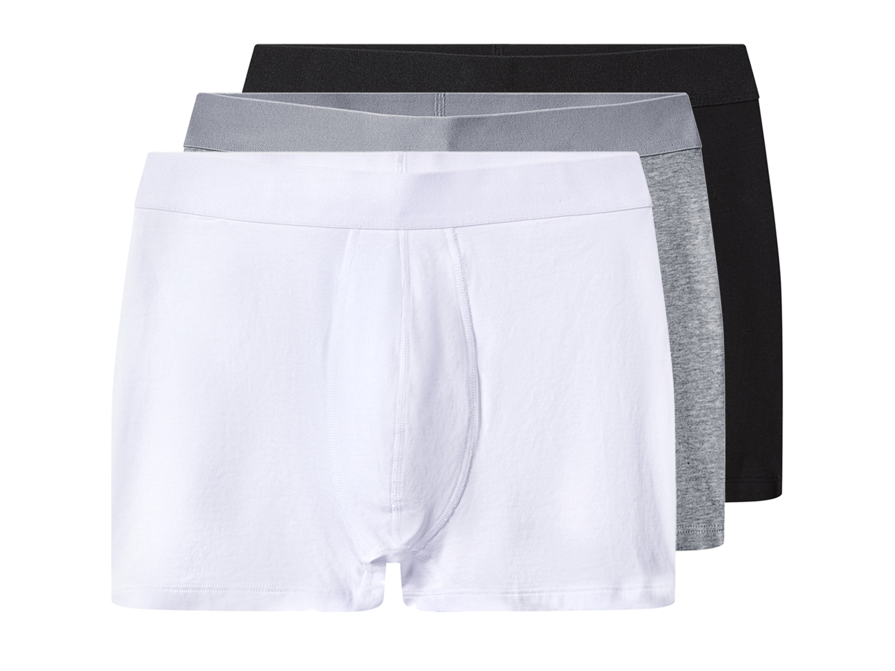 esmara Men Set van 3 heren boxers (Zwart/grijs/wit, M)