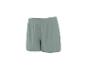 Dames mintgroene shorts met ruches zoom.