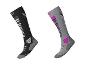 CRIVIT premium functionele wintersokken voor dames in zwart en grijs met roze accenten