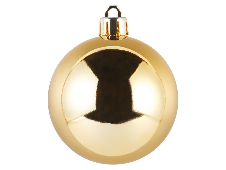 Een gouden kerstbal.