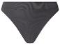 Donkergrijze bikinibroekje met geribbelde tailleband.