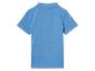 Blauw kinderpolo shirt, achterkant.