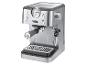 De'Longhi Dedica Style roestvrijstalen espressomachine met drukmeter en melkopschuimer.