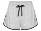 Grijze shorts met zwarte bies en koord