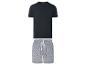 T-shirt en gestreepte shorts voor heren.