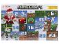 Minecraft adventskalender met 24 vakjes en Minecraft-figuren.