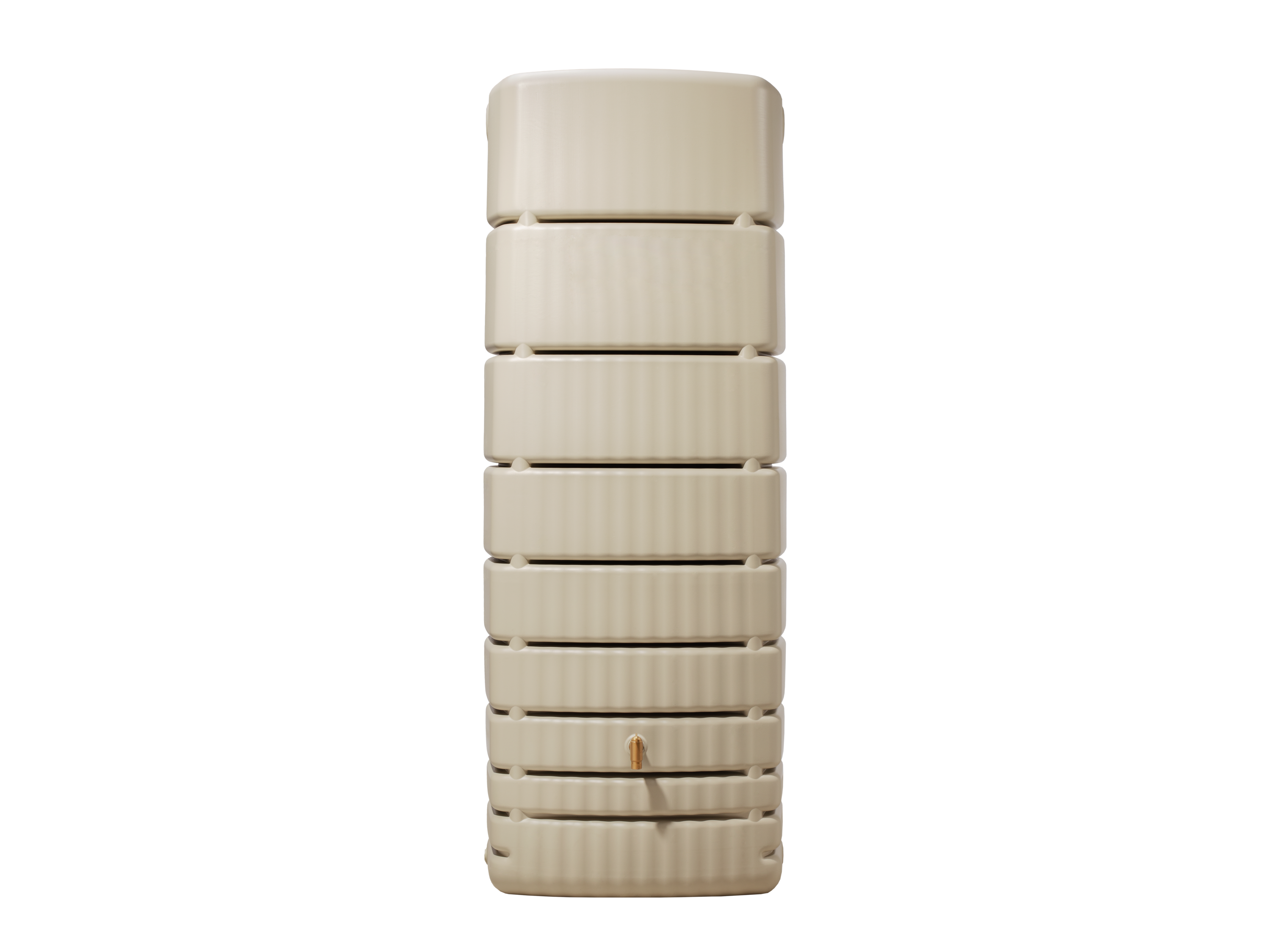 4RAIN Regenton Slim, 650 L, inclusief aftapkraan (zandbeige)