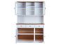 Witte dressoir met glazen deuren en laden
