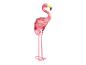 Decoratieve roze flamingo-vormige solar lamp voor buiten.