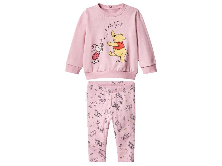 Roze Winnie de Poeh thema longsleeve top en legging set voor baby's.