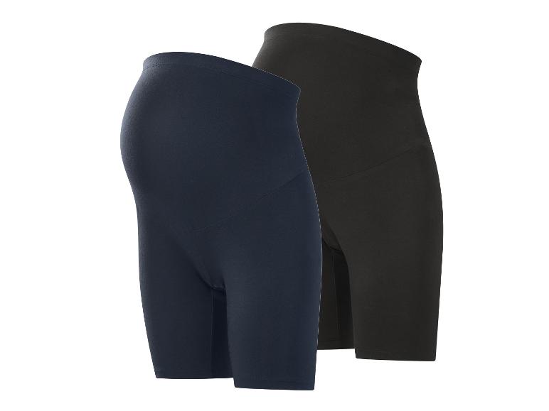 Set van 2 zwangerschapsshorts, één marineblauw en één zwart