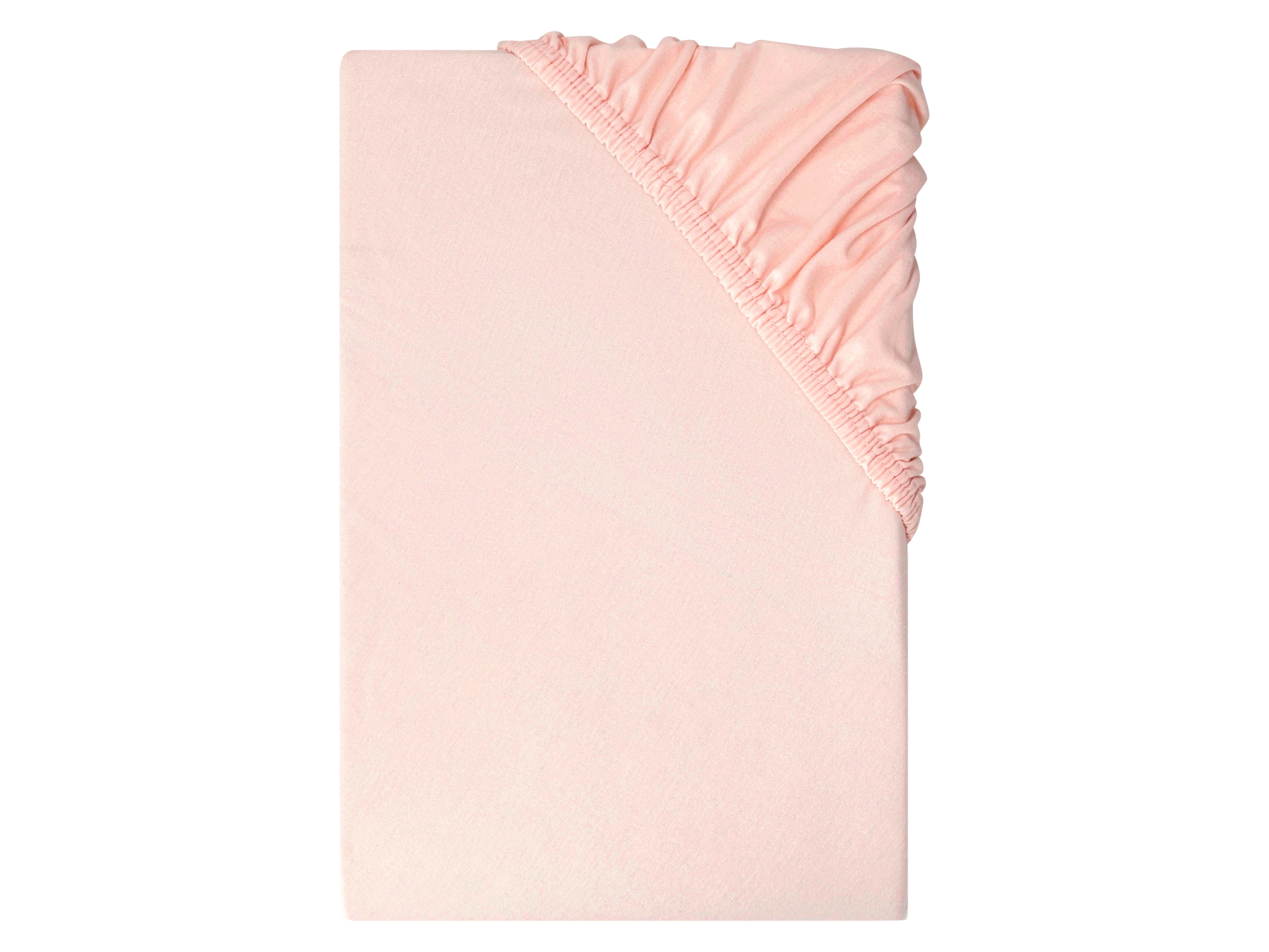 LIVARNO Jersey hoeslaken 90-100 x 200 cm (Roze)