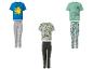Kinderpyjama's met prints van tekenfilm- en videogamepersonages.