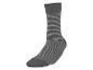 Grijze gestreepte sok met witte strepen