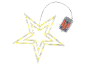 LED-lichtster met batterijhouder, ideaal voor kerstdecoraties.