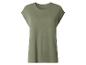 Dames olijfgroen T-shirt met korte mouwen