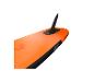 Oranje paddleboard met een zwarte vin en afmetingen 350 x 76 x 15 cm (11'6' x 30' x 6')