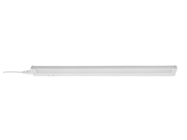 Witte lineaire LED-lamp met stroomkabel en schakelaar