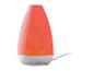 Roodgloeiende aroma diffuser met twee knoppen en een wit snoer.