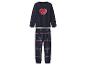 Kinderpyjama met marineblauw shirt met hart en geruite broek.