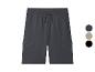 Donkergrijze cargoshorts voor heren met elastische tailleband en trekkoord