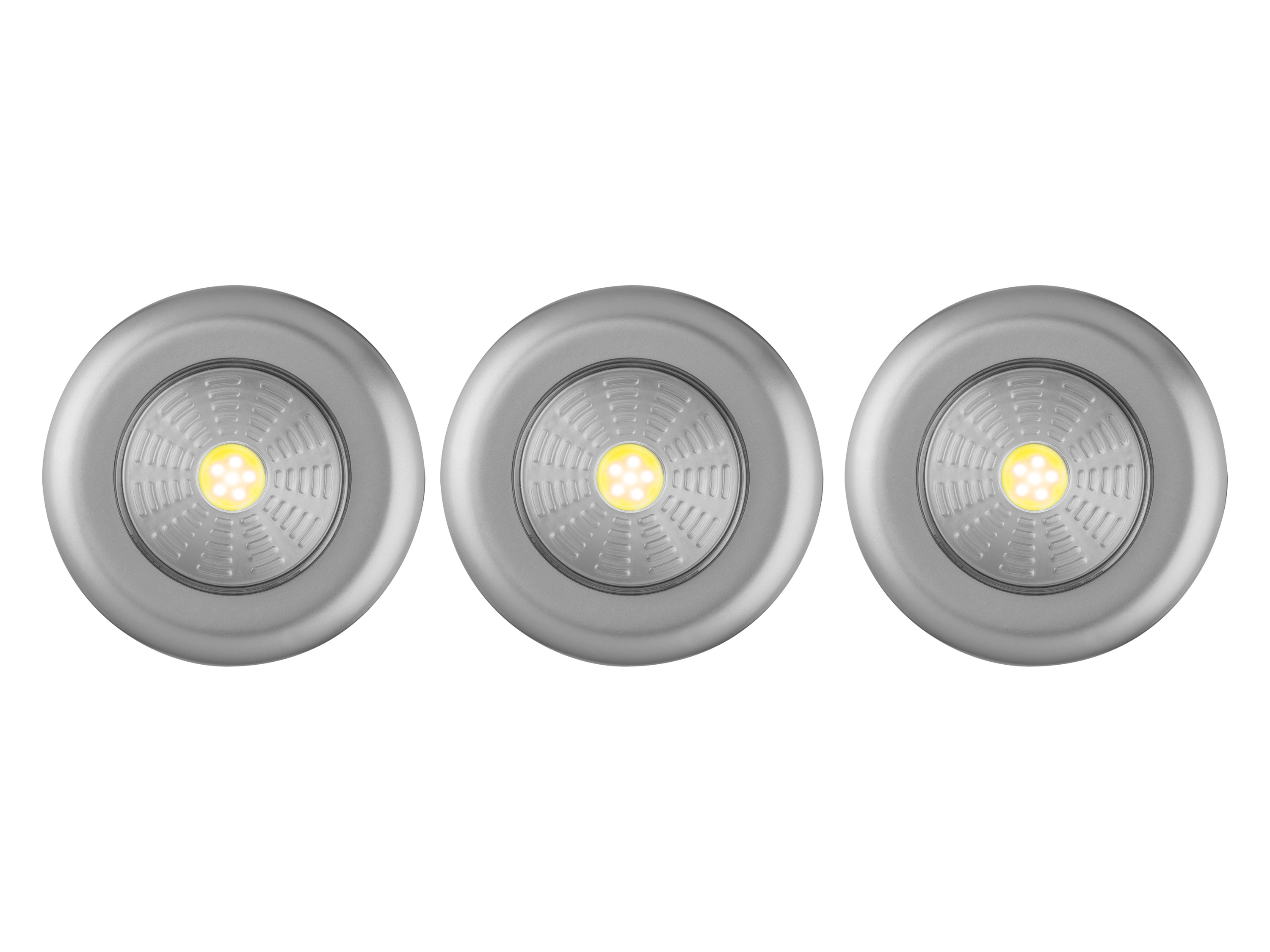 LIVARNO Set van 3 LED-lampen (Zilver)