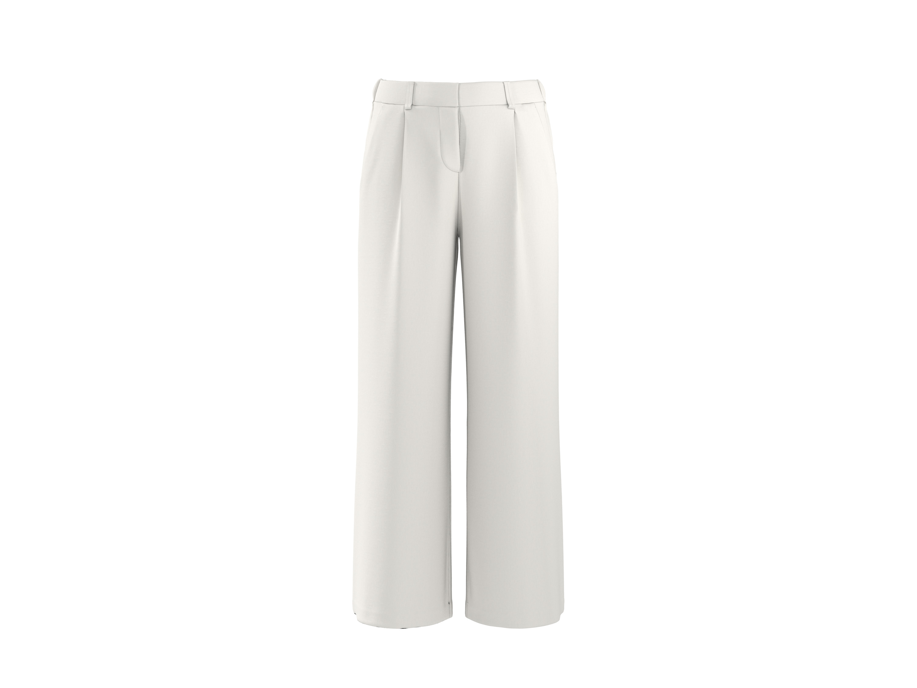 ESMARA Dames broek, wide leg (wit, L (44/46))