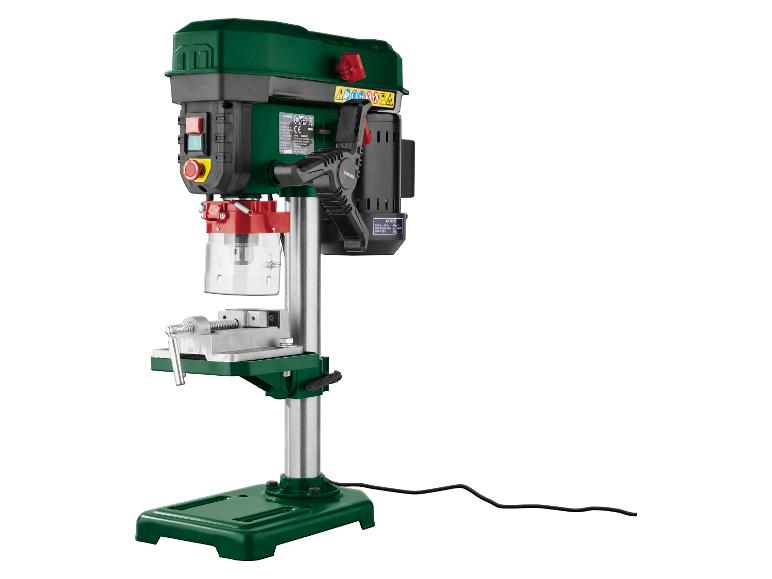 PARKSIDE kolomboormachine met bankschroef en stroomkabel.