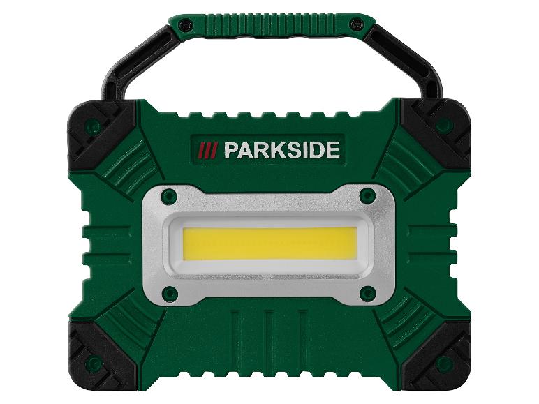 PARKSIDE groene en zwarte LED-werklamp met handvat