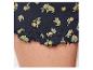 Zwarte shorts met ruffles, citroenprint.