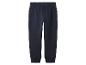 Donkerblauwe kinder joggingbroek met elastische tailleband en enkelboorden.