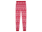 Rode kerstleggings met gingerbread man print.