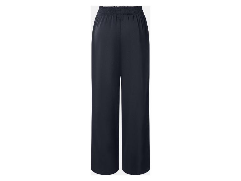 Donkerblauwe losse broek met elastische tailleband