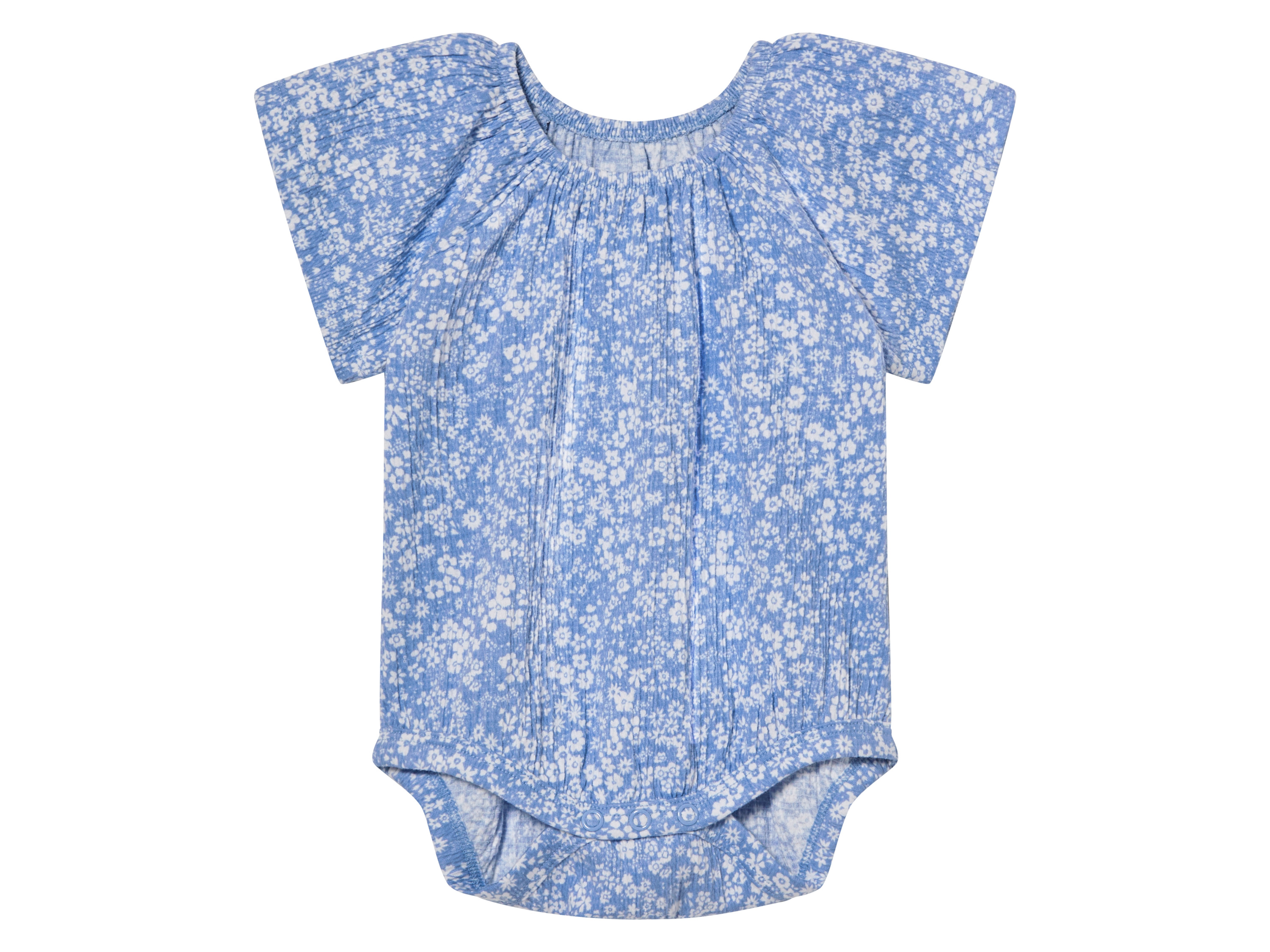 lupilu Baby romper (blauwe bloem, 74/80)