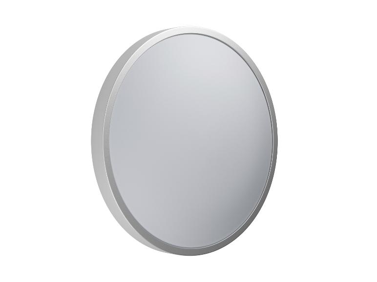 Rond grijs LED-paneel op een witte achtergrond