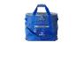 Blauwe koeltas met schouderband en handvatten