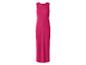 Mouwloze geribbelde maxi-jurk in fuchsia