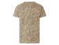 Beige heren t-shirt met tropische print.
